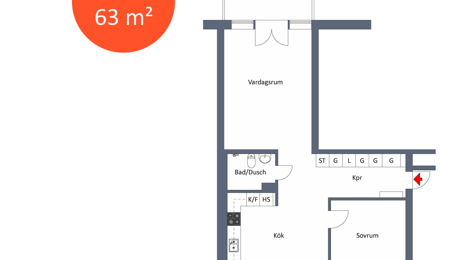 Ledig lägenhet i Västerås