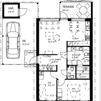 An image of the home at Tahtipiha, Oulu