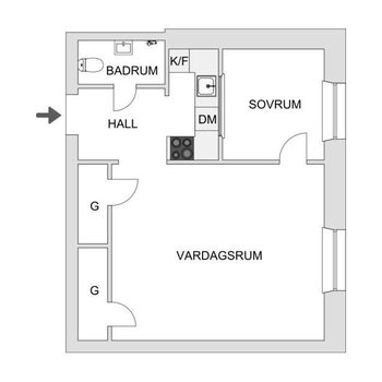 An image of the home at Sveavägen, Stockholm
