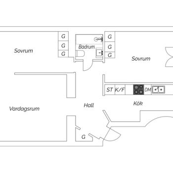 An image of the home at Västmannagatan, Stockholm